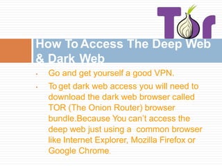 how to get on dark web on iphone