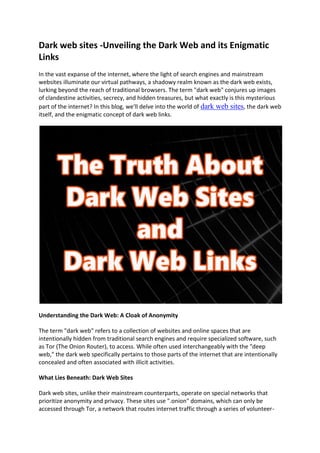 sites on the dark web