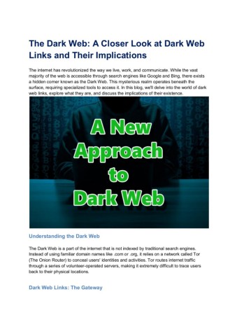 working dark web links